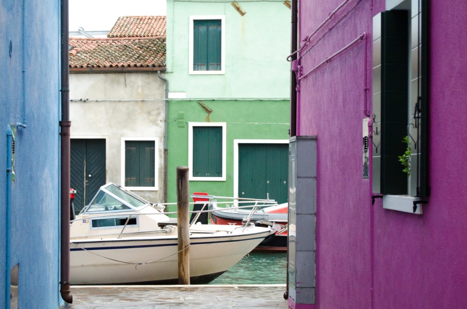 Burano eiland Venetië kleurijke huisjes
